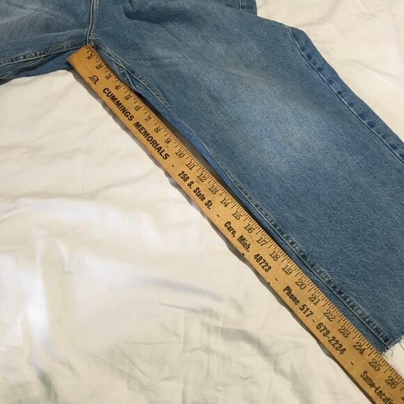 NWT TOPSHOP MOTO women's crop 36/32 wide leg raw edge jeans Retail $75 - Picture 9 of 12